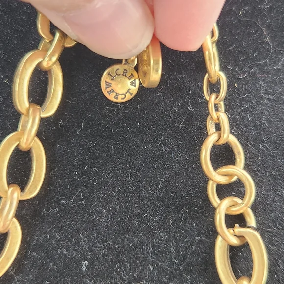 VTG J. Crew Goldtone Crystal Rhinestone Cluster Bib Statement Necklace - Picture 6 of 12